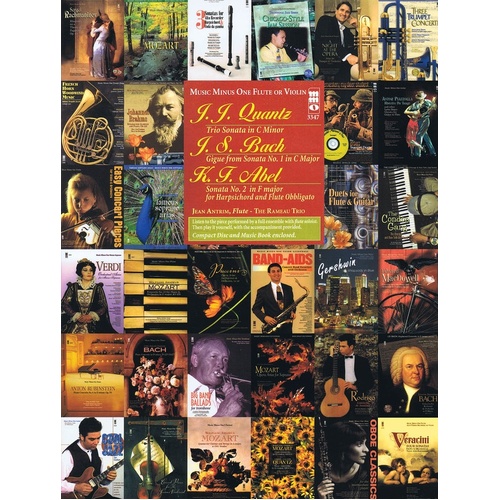 Quantz Bach Abel Sonatas Flute Book/CD (Softcover Book/CD)