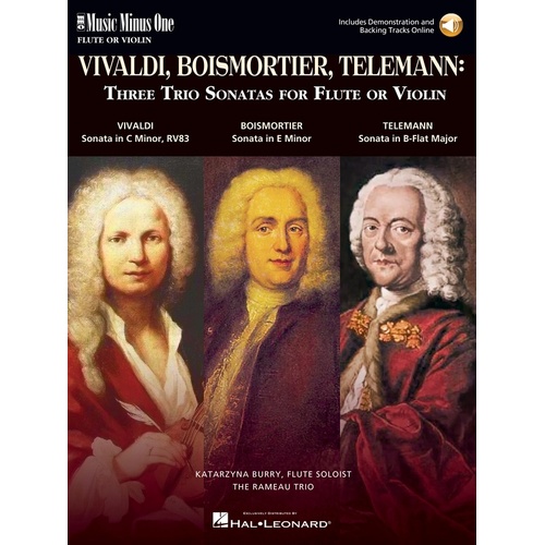 3 Trio Sonatas Flute Or Violin Book/CD (Softcover Book/CD)