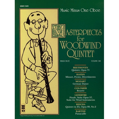 Masterpices Woodwind Quintet Vol 1 Oboe Book/CD (Softcover Book/CD)
