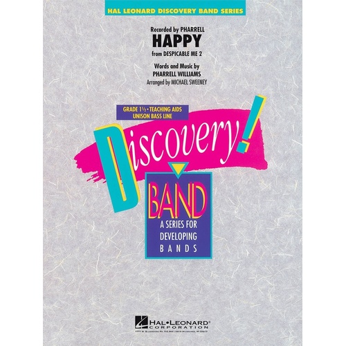 Happy (From Despicable Me 2) Discovery Concert Band 1.5 Concert Band 1.5 (Music Score/Parts)