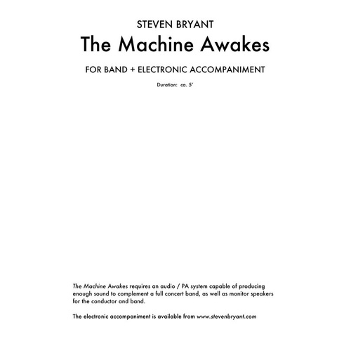 Machine Awakes (Band and Electronics) Concert Band 3 Score/Parts