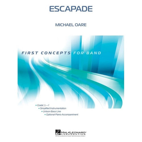 Escapade CB1 SC/PTS by Michael Oare for Beginning Band, Hal Leonard, 1 Page, First Concepts Series