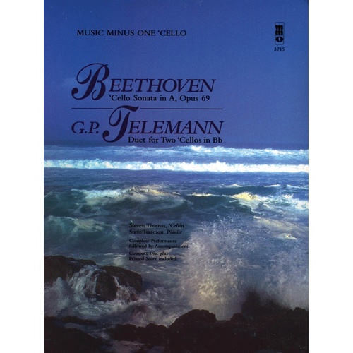 Beethoven Sonata Op 69 Telemann Cello Duet Book/CD (Softcover Book/CD)