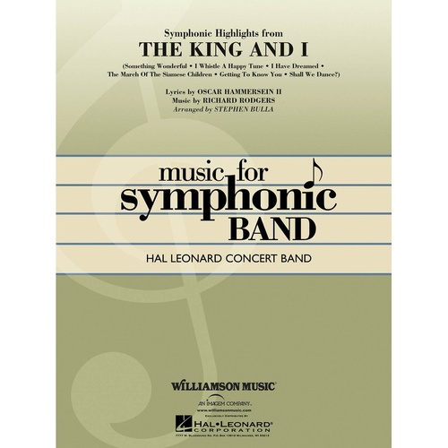 Symphonic Highlights From King And I Concert Band 4 Score/Parts