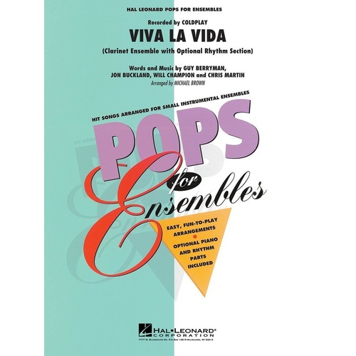 Viva La Vida Clarinet Ensemble GR2.5 SC/PTS by Hal Leonard