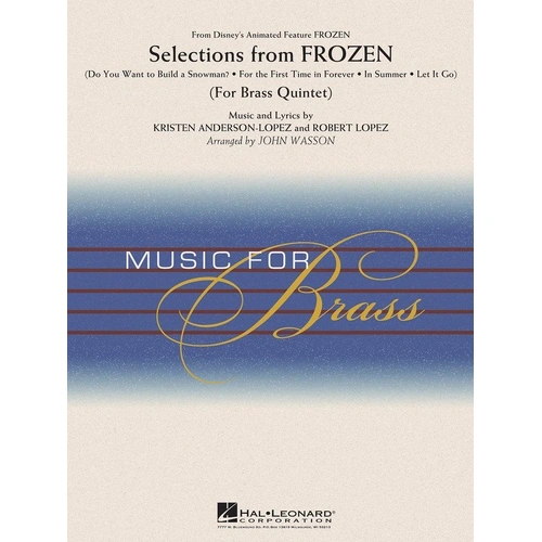 Selections from Frozen for Brass Quintet - Hal Leonard