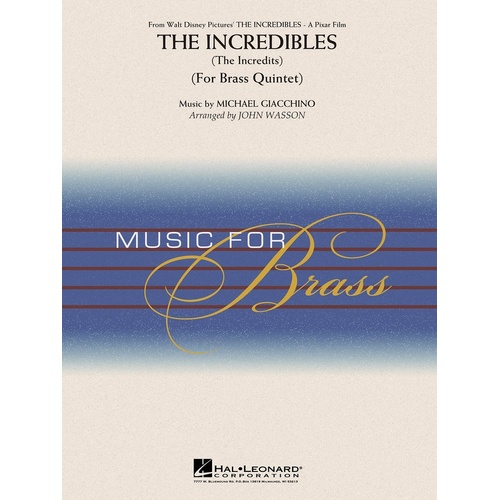 The Incredibles (The Incredits) Brass Quintet (Music Score/Parts)