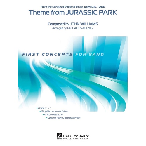 Theme From Jurassic Park Concert Band0.5 Score/Parts 