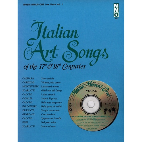 Italian Art Songs 17th 18th Cent V1 Low Book/CD (Softcover Book/CD)