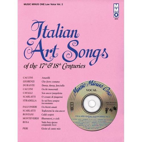Italian Art Songs 17th 18th Cent V2 Low Book/CD (Softcover Book/CD)