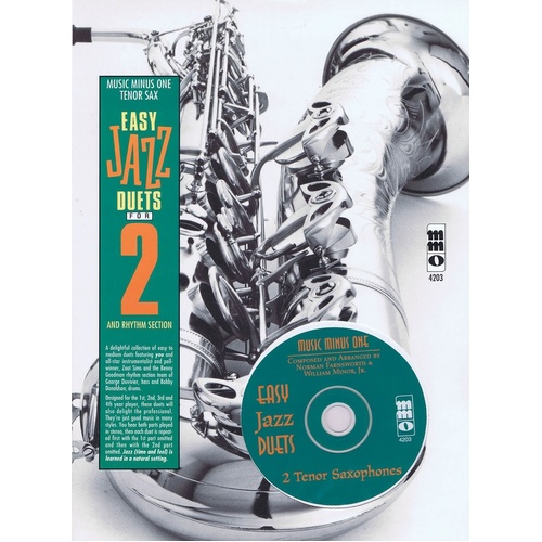 Easy Jazz Duets 2 Tenor Saxs/Rhythm Book/CD (Softcover Book/CD)