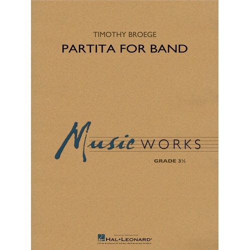Partita For Band Concert Band 3 Score/Parts
