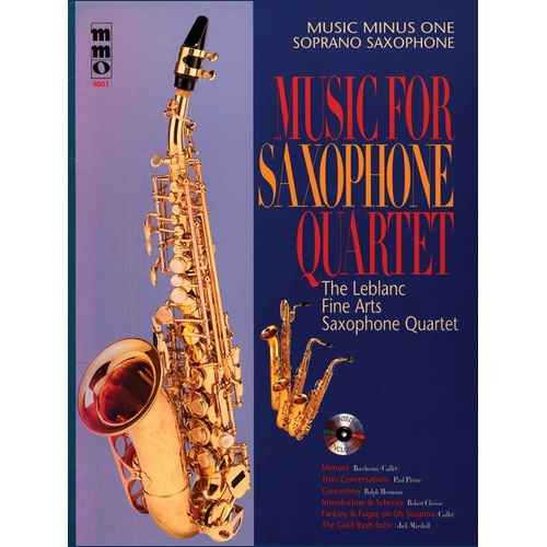 Music For Saxophone Quartet Soprano Sax Book/CD (Softcover Book/CD)