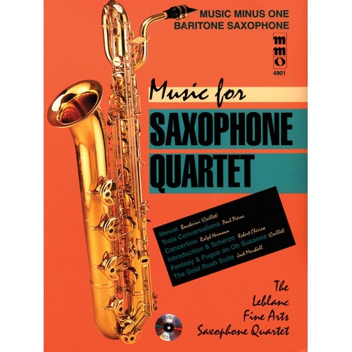 Music For Saxophone Quartet Baritone Sax Book/CD (Softcover Book/CD)