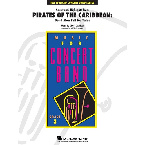 Pirates Of The Caribbean Dead Men Tell No Tales Concert Band 3 Score/Parts 