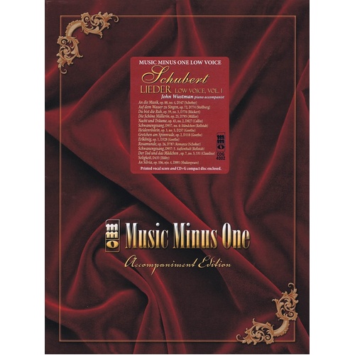 Schubert German Lieder Low Voice Vol 1 Book/CD (Softcover Book/CD)
