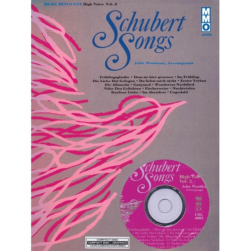 Schubert Songs High Voice Vol 2 Book/CD (Softcover Book/CD)