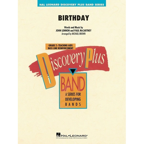 Birthday CB2 SC/PTS for Band - Hal Leonard Discovery Plus Concert Band, 1 Page