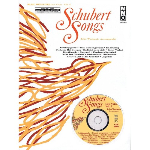 Schubert German Lieder Low Voice Vol 2 Book/CD (Softcover Book/CD)