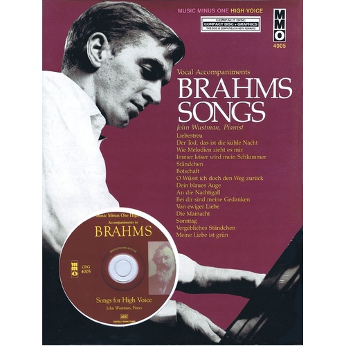 Brahms Songs High Voice Book/CD (Softcover Book/CD)