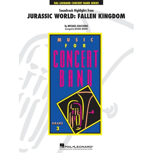 Highlights Jurassic World Fallen Kingdom Concert Band 3 Score/Parts