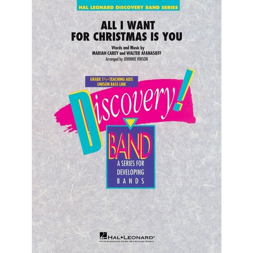All I Want For Christmas Is You Concert Band 1.5 Score/Parts