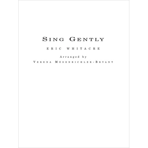 Sing Gently For Flexible Wind Band Score/Parts