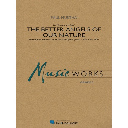 The Better Angels Of Our Nature Narrator/CB3 Score/Parts