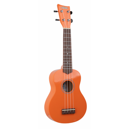 Ashton UKE120BOR Ukulele with Deluxe Bag - Bright Orange