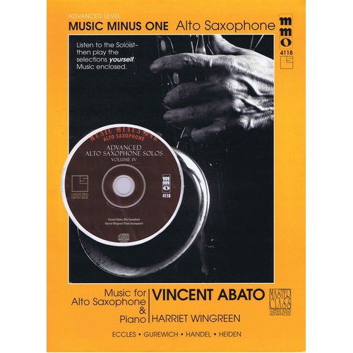 Advanced Alto Sax Solos Vol 4 (Softcover Book/CD)