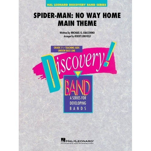 Spider-Man: No Way Home Main Theme CB1.5 SC/PTS by Hal Leonard
