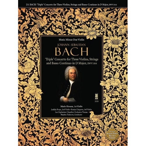 Triple Concerto For 3 Violins Bwv 1064 Book/CD (Softcover Book/CD)
