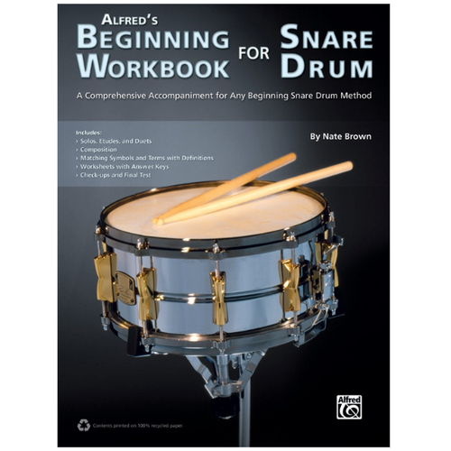 Alfred's Beginning Workbook for Snare Drum