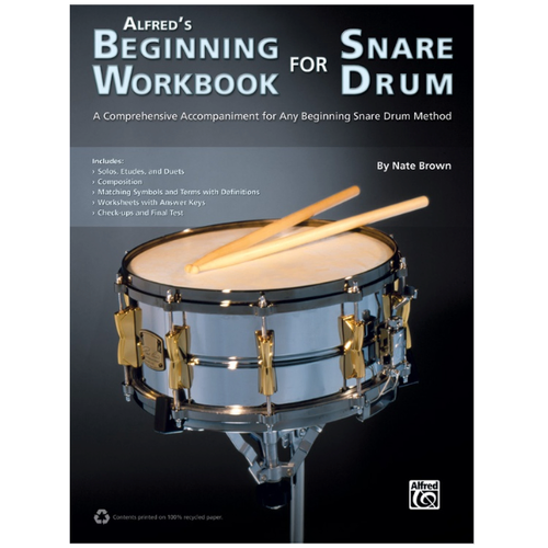 Alfred's Beginning Workbook for Snare Drum BK