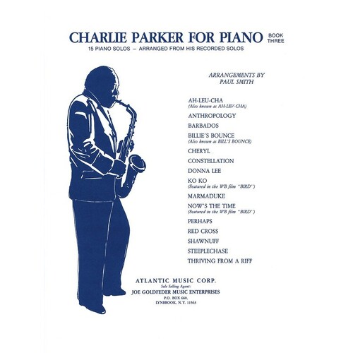 Charlie Parker For Piano Solo Book 3 (Softcover Book)