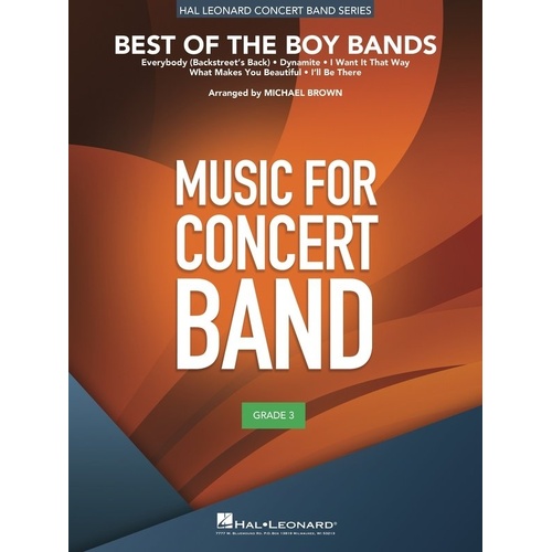 Best of the Boy Bands - Hal Leonard Young Concert Band Series CB3 SC/PTS