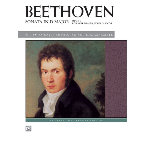 Beethoven Sonata in D Major Op 6 for Piano 4 Hands - Teaching Edition