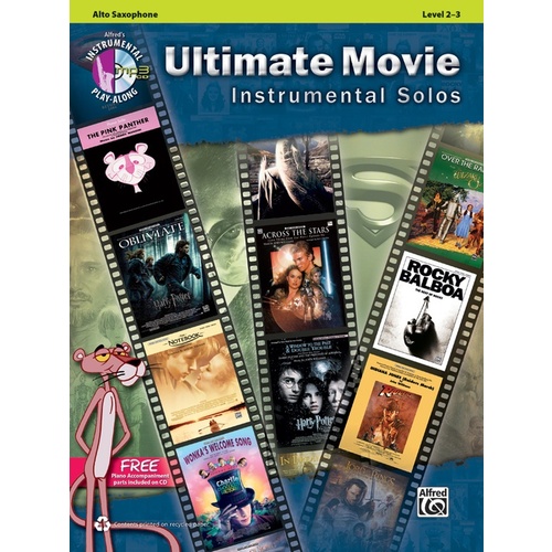Ultimate Movie Inst Solos Alto Sax Book/CD
