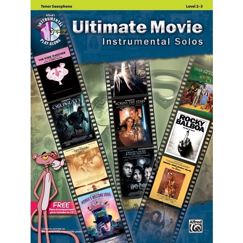 Ultimate Movie Inst Solos Tenor Sax Book/CD