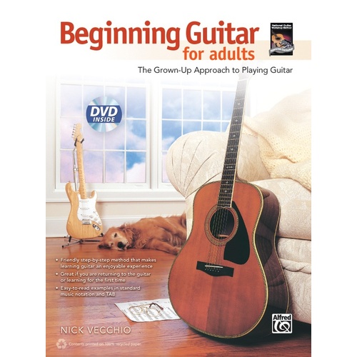 Beginning Guitar For Adults Book/DVD
