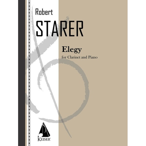 Starer - Elegy For Clarinet/Piano (Pod) (Softcover Book)