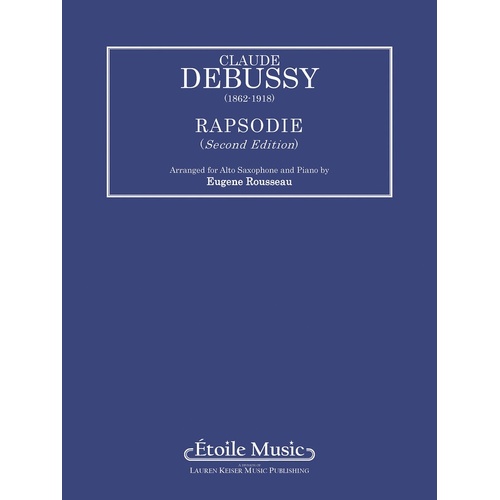 Debussy - Rhapsody Alto Sax/Piano Arr Rousseau (Softcover Book)
