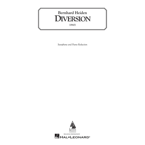 Heiden - Diversion Alto Sax/Piano (Softcover Book)