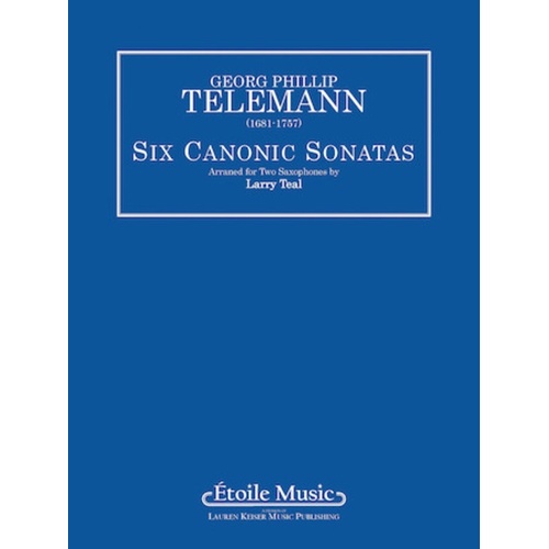 Telemann - 6 Canonic Sonatas For 2 Saxes Softcover Book (Saxophone)