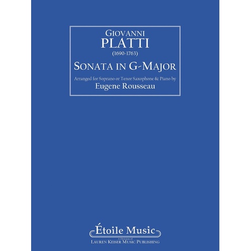 Platti - Sonata G Tenor Sax/Piano Arr Rousseau (Softcover Book)