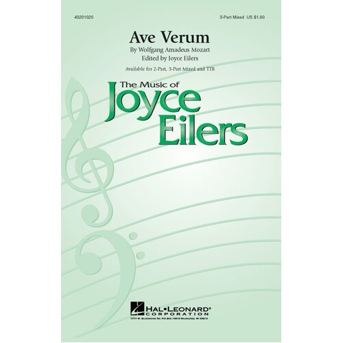 Ave Verum 3 Pt Mix A Cappella