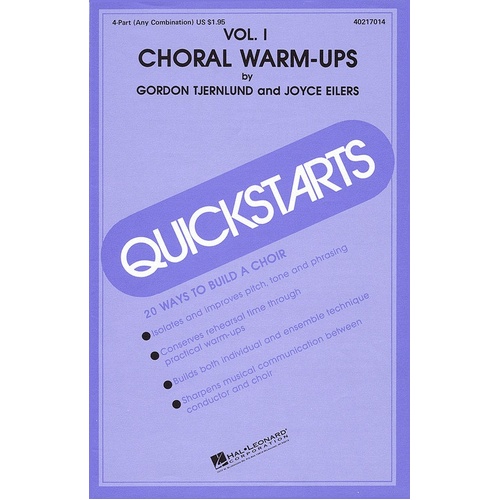 Quickstarts Choral Warm Ups Book 1 SATB (Octavo)
