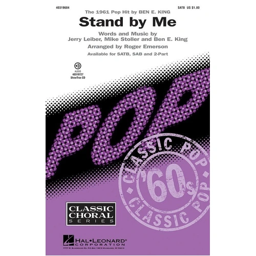 Stand By Me SAB Choral Arrangement by Roger Emerson, 8 Pages, Hal Leonard