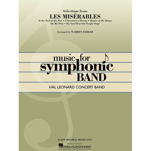 Les Miserables Selections Concert Band 4 Score/Parts