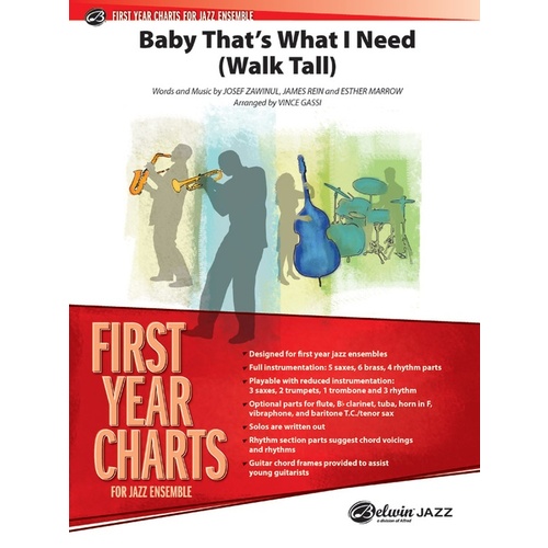 Baby That's What I Need Jazz Ensemble Sheet Music Grade 1